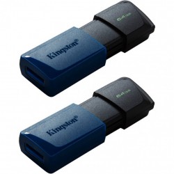 Накопитель Kingston 64GB DataTraveler Exodia M Black/Bluel USB 3.2 (DTXM/64GB)