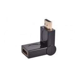 Переходник поворотный HDMI гнездо F - HDMI штекер M 90-180°  - 1