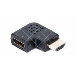 Переходник боковой HDMI гнездо F - HDMI штекер M 90° правый  - 1