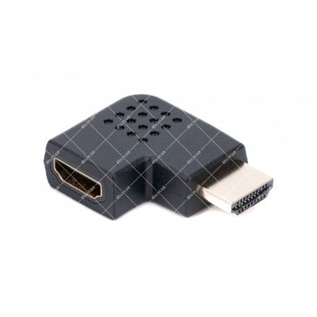 Переходник боковой HDMI гнездо F - HDMI штекер M 90° правый  - 1