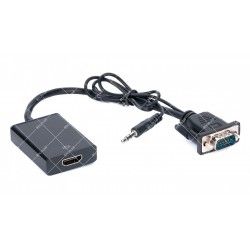 Адаптер (переходник) с VGA на HDMI с поддержкой Audio  - 1