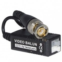 Передатчик видео балун по витой паре для CCTV камер VIDEO BALUN пара с кабелем под зажим  - 1