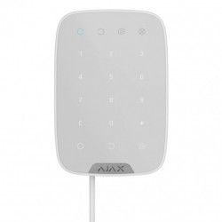 Проводная сенсорная клавиатура Ajax KeyPad Fibra белая  - 1