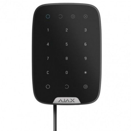 Проводная сенсорная клавиатура Ajax KeyPad Fibra черная  - 1