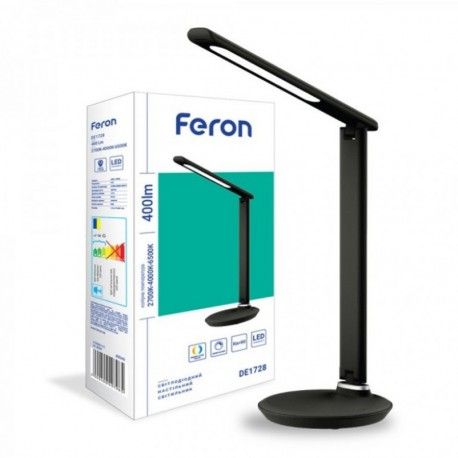 Лампа настольная Feron DE1728 черная  - 1