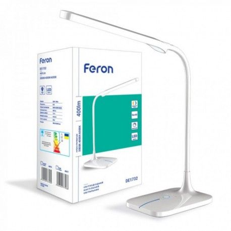 Лампа настольная Feron DE1732 белая  - 1