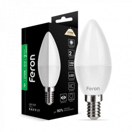 Лампочка cветодиодная Feron LB-197 7W E14 2700K  - 1