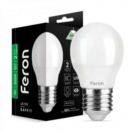 Лампочка cветодиодная Feron LB-195 7W E27 4000K  - 1
