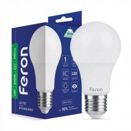 Лампочка cветодиодная Feron LB-700 10W E27 4000K  - 1
