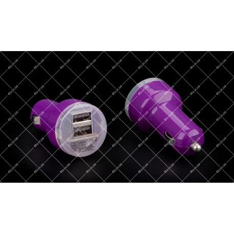 Автомобильное зарядное устройство Tcom фиолетовое  - 1