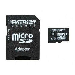 Карта памяти microSDHC Patriot LX 32GB UHS-1 (PSF32GMCSDHC10) + SD-adapter