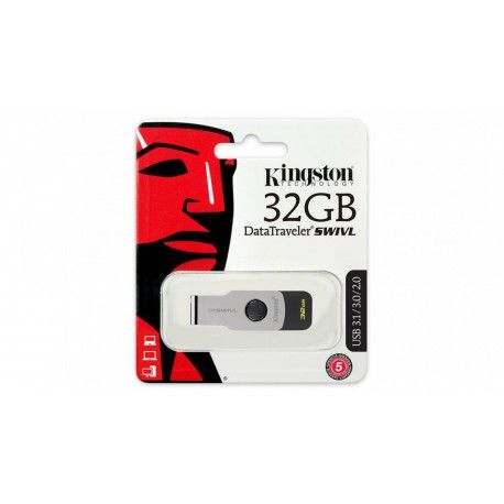 Накопитель Kingston 32GB DT SWIVL Metal USB 3.0 (DTSWIVL/32GB)  - 1