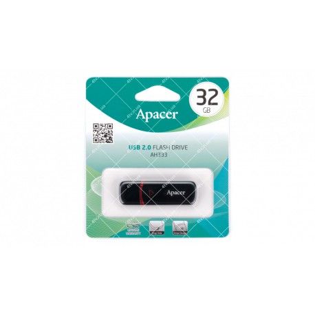 Накопитель Apacer 32GB AH333 USB 2.0 Black (AP32GAH333B-1)  - 1