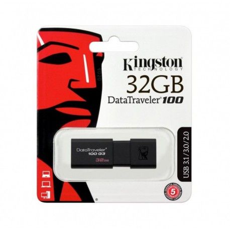 Накопитель Kingston 32GB DT100G3 USB 3.0 (DT100G3/32GB)  - 1