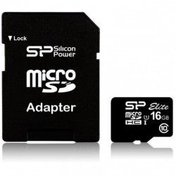 Карта памяти microSDHC Silicon Power 16GB Class 10 + SD адаптер
