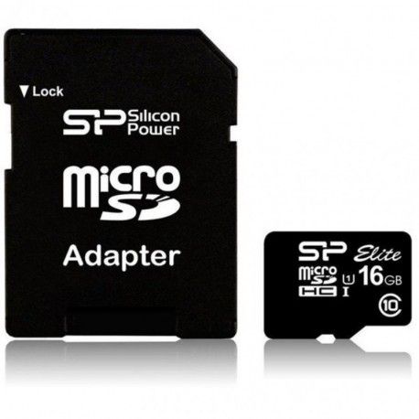 Карта памяти microSDHC Silicon Power 16GB Class 10 + SD адаптер  - 1