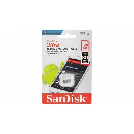 Карта памяти microSD SanDisk 128GB Ultra (SDSQUNS-128G-GN6MN)  - 1