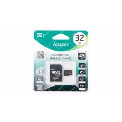 Карта памяти microSDHC Apacer 32GB class 10 adapter (AP32GMCSH10U1-R)