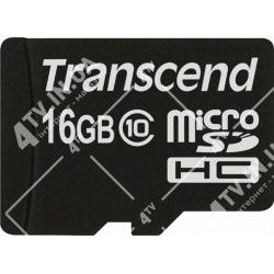 Карта памяти microSDHC Transcend 16GB class 10 (TS16GUSDC10)