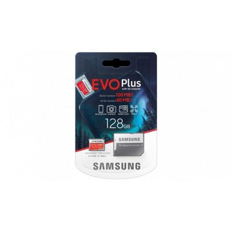 Карта памяти microSDXC Samsung EVO Plus 128GB Adapter (MB-MC128HA/RU)  - 1