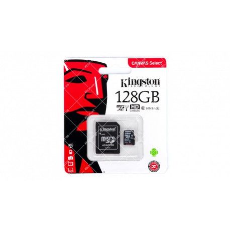 Карта памяти microSDXC Kingston 128GB UHS-I U1 Canvas Select Class 10 (SDCS/128GB)  - 1
