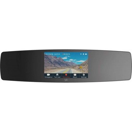 Видеорегистратор зеркало YI Mirror Dash Camera International Edition (Black)  - 1
