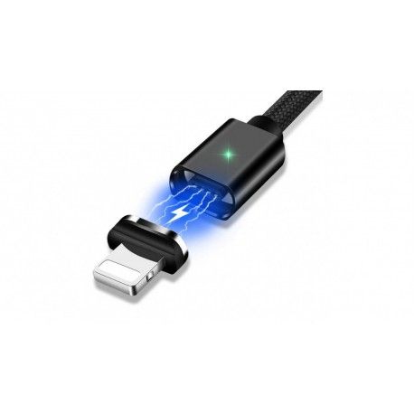 Кабель USB 2.0 Lighting iPhone магнитный Black 1.0 метр  - 1