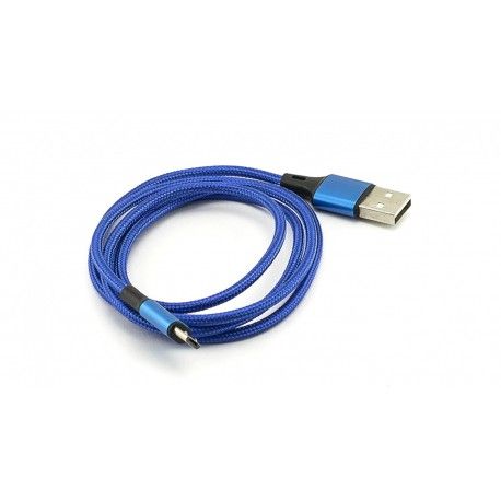 Кабель USB 2.0 AM to Micro USB Tcom 1 метр синий  - 1