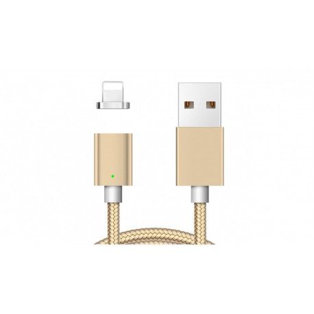 Кабель USB 2.0 Lighting iPhone магнитный Gold 1.0 метр  - 1
