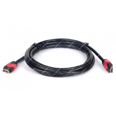 Кабель HDMI-HDMI ATcom Red/Gold v.1.4 3 метра  - 1