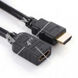 Кабель удлинитель HDMI гнездо (F) - HDMI штекер (M) 0.25 метра  - 1