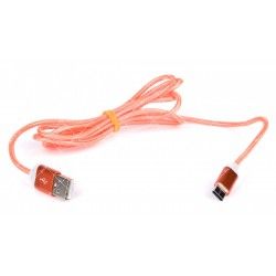 Кабель USB 2.0 AM Type-C SERTEC оранжевый тканевая оплетка 1.0 метр