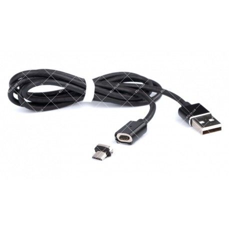 Кабель USB 2.0 Micro-B USB магнитный Black 1.0 метр  - 1