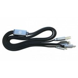 Кабель USB 2.0 AM - Lightning + Micro USB + Type-C WK Platinum WDC-010 1.0 метр