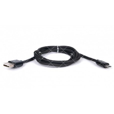 Кабель USB 2.0 AM to Micro USB 5 pin черный 1.0 метр  - 1