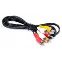 Кабель 3RCA-3RCA Tcom 1.2 метра