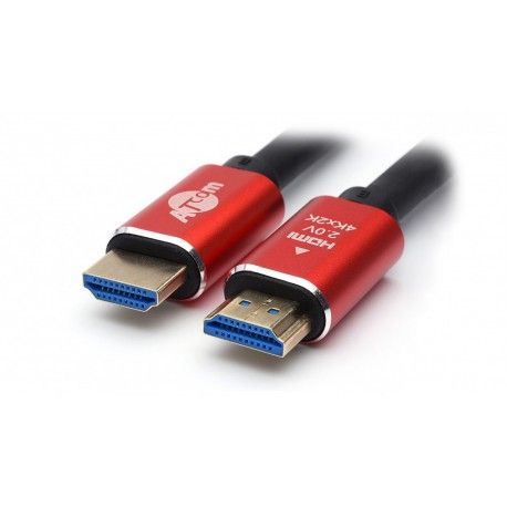 Кабель HDMI-HDMI ATcom v.2.0 Red/Gold 5 метров  - 1