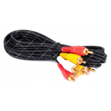 Кабель 3RCA-3RCA Tcom Gold 1.5 метра  - 1