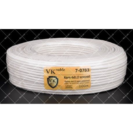 Кабель сигнальный VKcable 4x0.22 CU в экране 100 метров  - 1