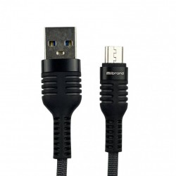 Кабель USB 2.0 AM to Micro USB Mibrand MI-13 Feng World Charging Line черный / серый 1.0 метр