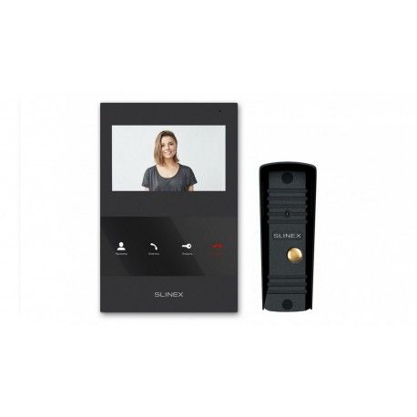 Комплект видеодомофона Slinex SQ-04 Black + Slinex ML-16HR Black  - 1