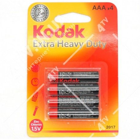 Батарейка Kodak1.5V AAA 4 шт блистер  - 1