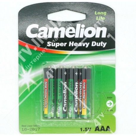 Батарейка Camelion 1.5V AAA 4 шт блистер  - 1