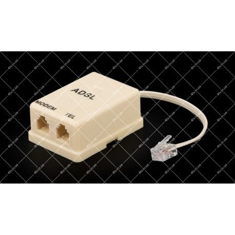 Сплиттер ADSL 6Р4С с телефонным кабелем 0.1 метра  - 1