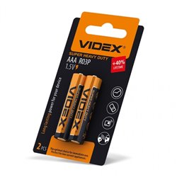 Батарейка VIDEX Super Heavy Duty 1.5V AAA R03P 2 шт