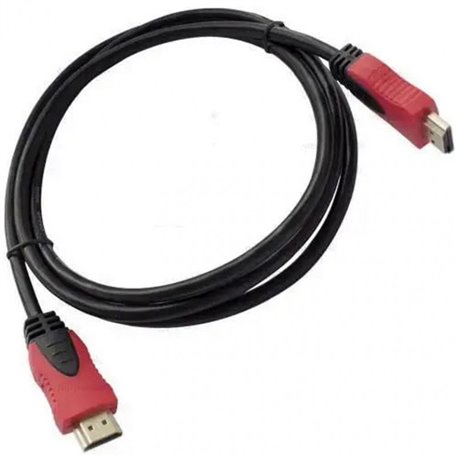 Кабель HDMI-HDMI Tcom v.1.4 Ø6.0 1.5 метра красно-чёрный