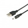 Кабель живлення USB-DC (5.5/3.5) Black 1 метр