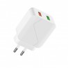 Адаптер мережний WUW-C134 USB QC 3.0 +USB 2.1A White