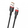 Кабель USB 2.0 to Micro USB WUW-X203 2.4 Black 1 метр