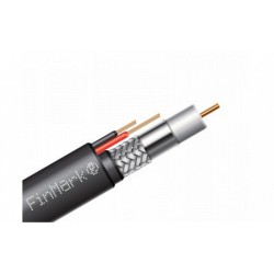 Кабель коаксіальний Finmark F690BVcu - 2x0.75 POWER PVC 305 метрів 75 Ом чорний